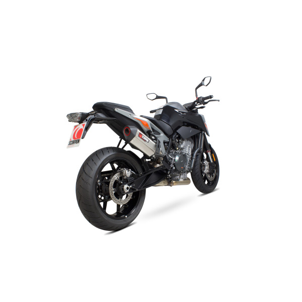 Scorpion Exhaust KTM 790 Duke 2018 - 2020 Serket Parallel Slip-on Brushed Stainless Steel Sleeve